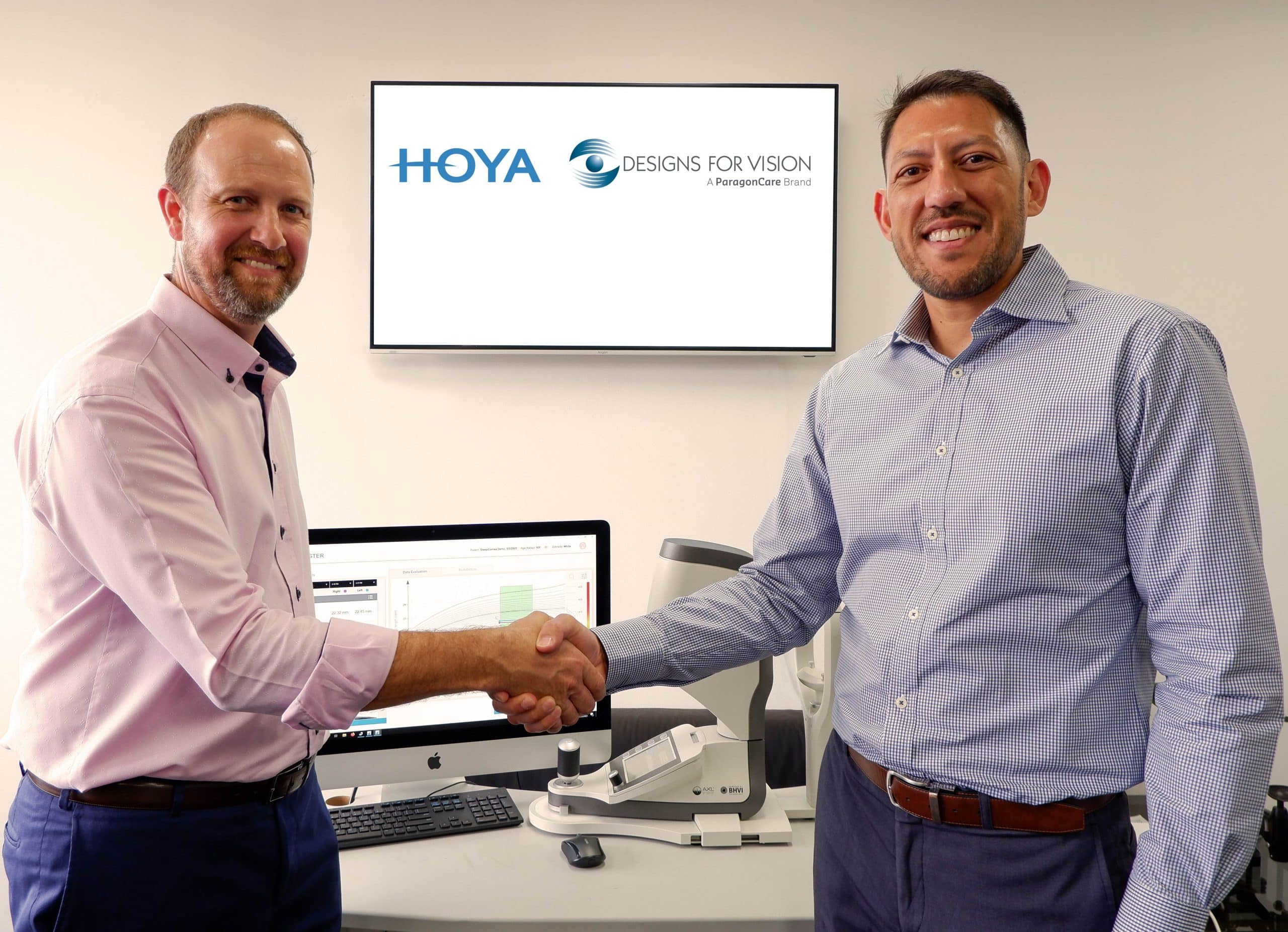 Hoya Lens Australia's Ulli Hentschel and Designs for Vision's Chris Walters.