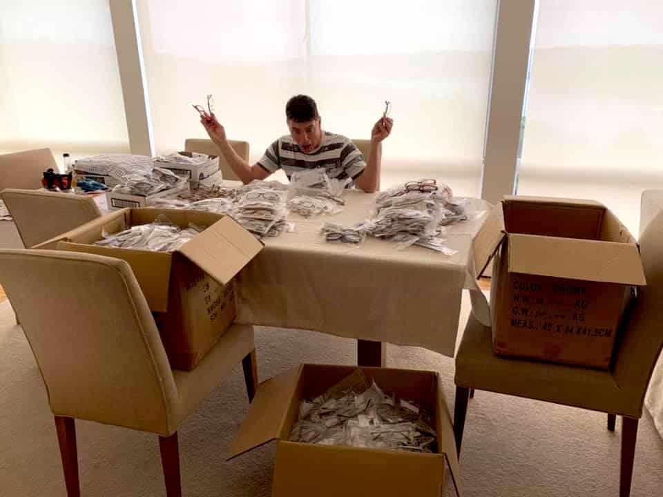 ACOD director James Gibbins with the new batch of frames.