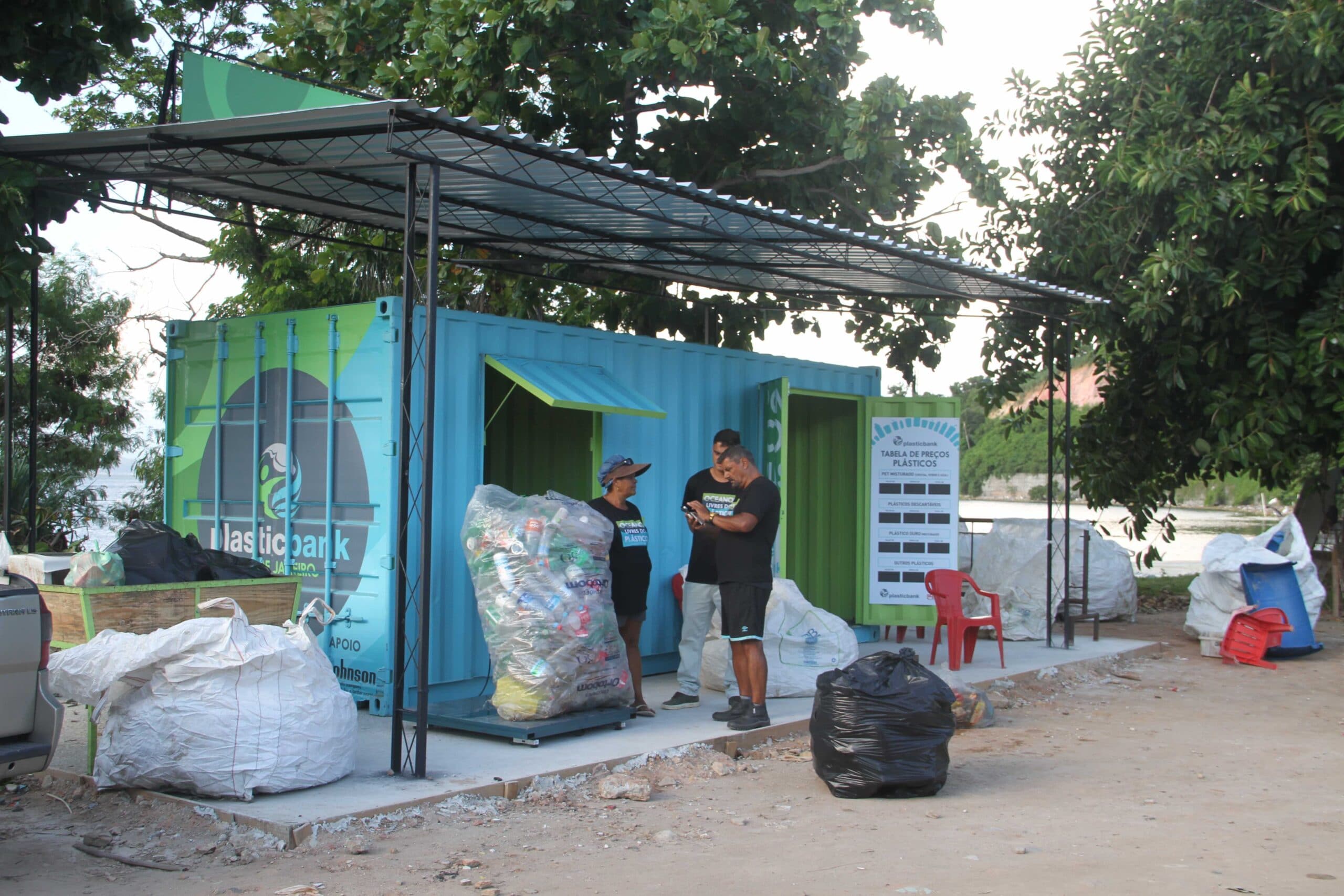 Plastic Bank's collection station in Rio de Janeiro, Brazil.