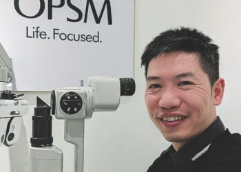 Optometrist Daniel Wong is a leader in the myopia area. Image: OPSM
