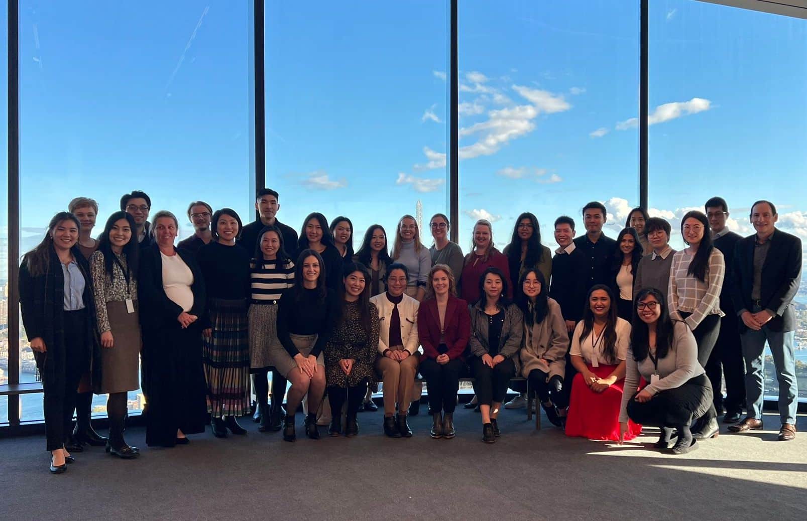 Dr Kate Gifford with EssilorLuxottica’s new Myopia Leaders group at the company’s ANZ head office in July 2023.