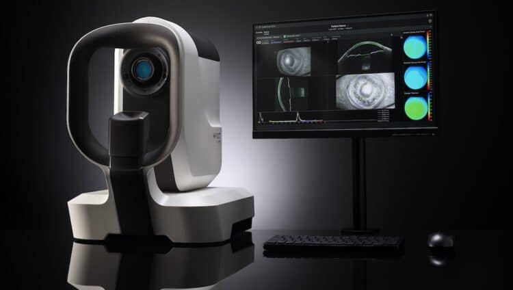 Cylite's HP-OCT is integrated with software that allows the design of contact lenses from scans taken by the equipment. Image: Cylite.