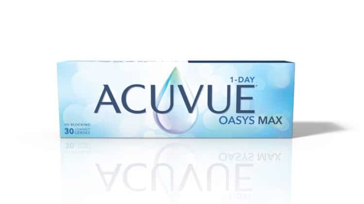 The ACUVUE OASYS MAX 1-Day spherical contact lens and ACUVUE OASYS MAX 1-Day MULTIFOCAL contact lens will be available to wearers in Australia from 1 July 2024. Image: Johnson&Johnson.