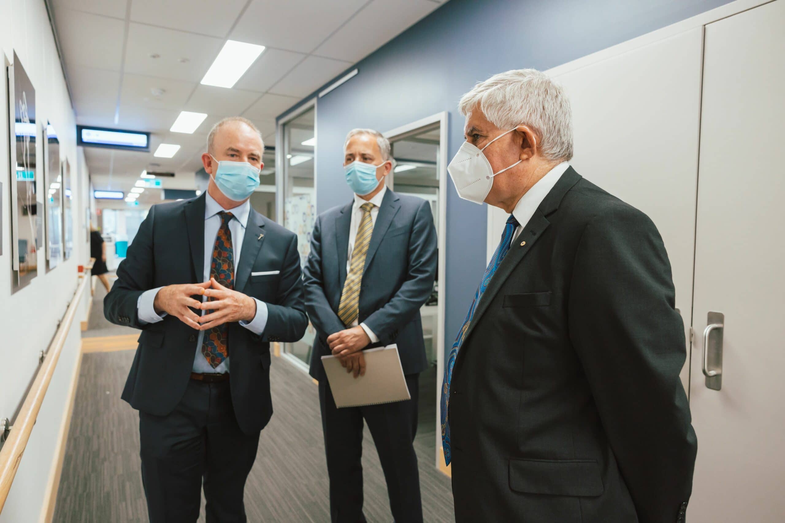 LEI's Prof Bill Morgan (from left) and CEO Dr Glen Power with Minister for Indigenous Australians Ken Wyatt.