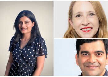 Maria Qureshi (left), Prof Stephanie Watson (top right), and Dr Himal Kandel were authors of the study. Images: Save Sight Institute.