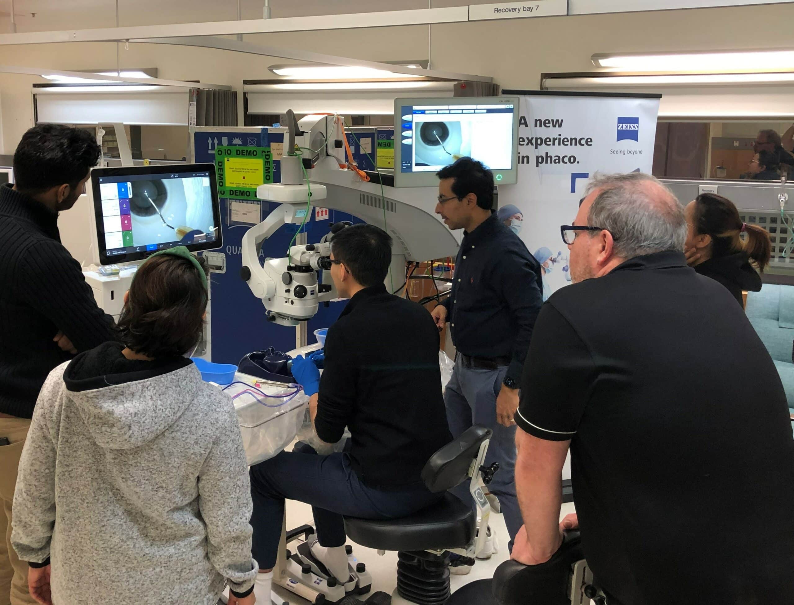 Nurses at Victoria Parade Surgery Centre and Victoria-based registrars at a ZEISS training session.