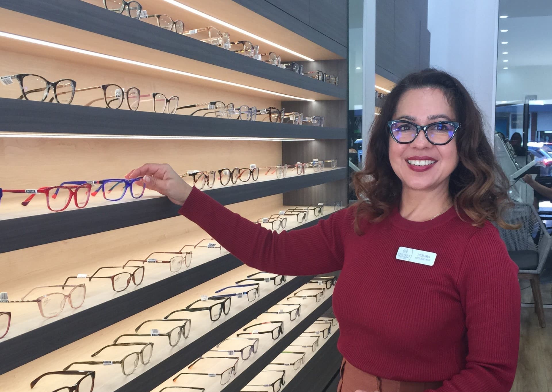 Reshma Seth is an optometrist at George & Matilda Eyecare for Rolfe Optometrists, Forster.
