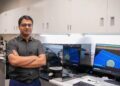 Dr Sayan Ganguly and other researchers have developed a hydrogel to transport medicine through contact lenses. Image: University of Waterloo.