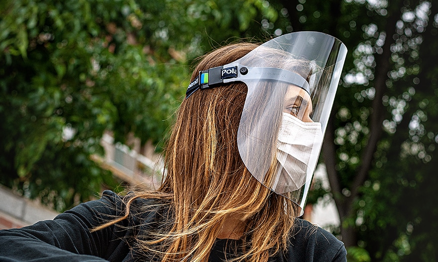 Safilo's new Polaroid face shield is TGA approved.
