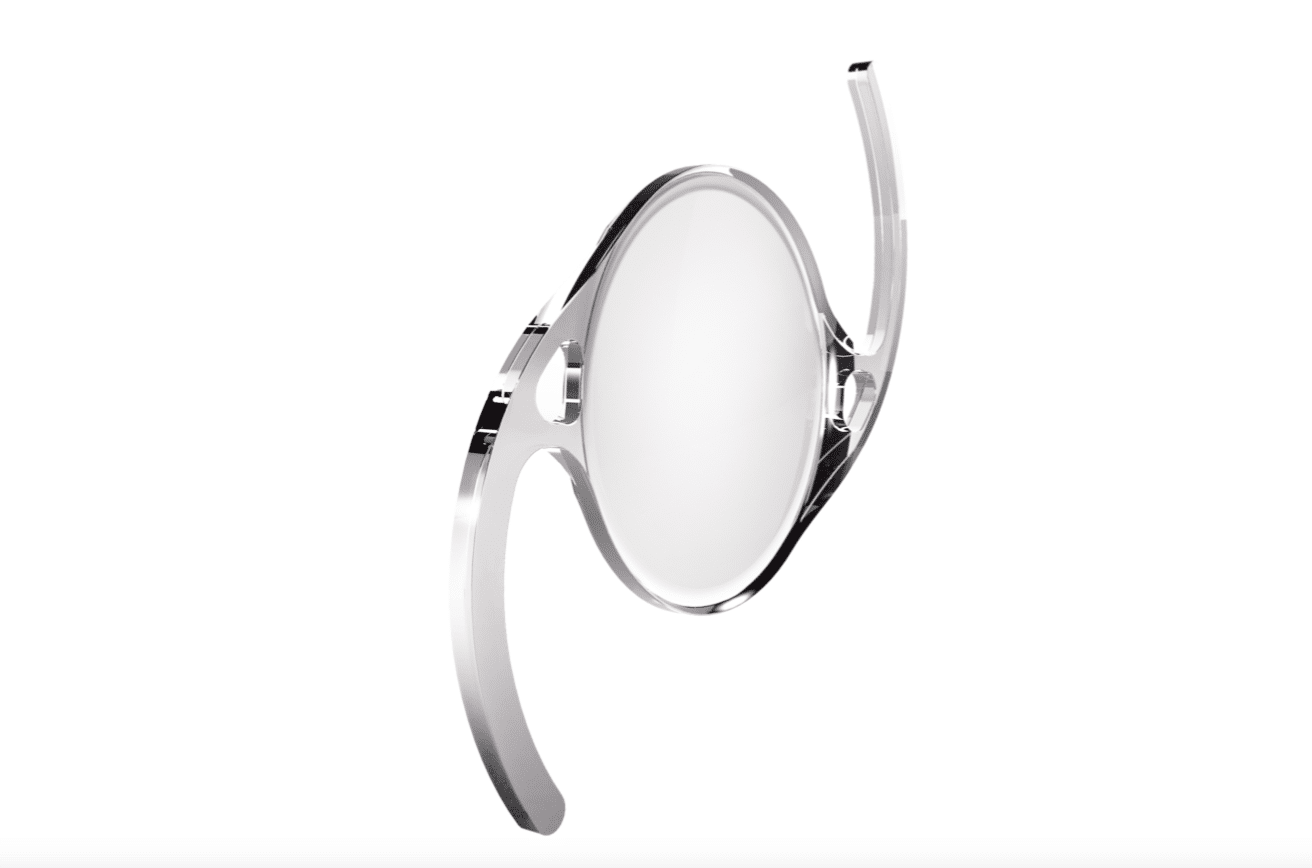 The enhanced enVista lens material enables the lens to unfold much faster.