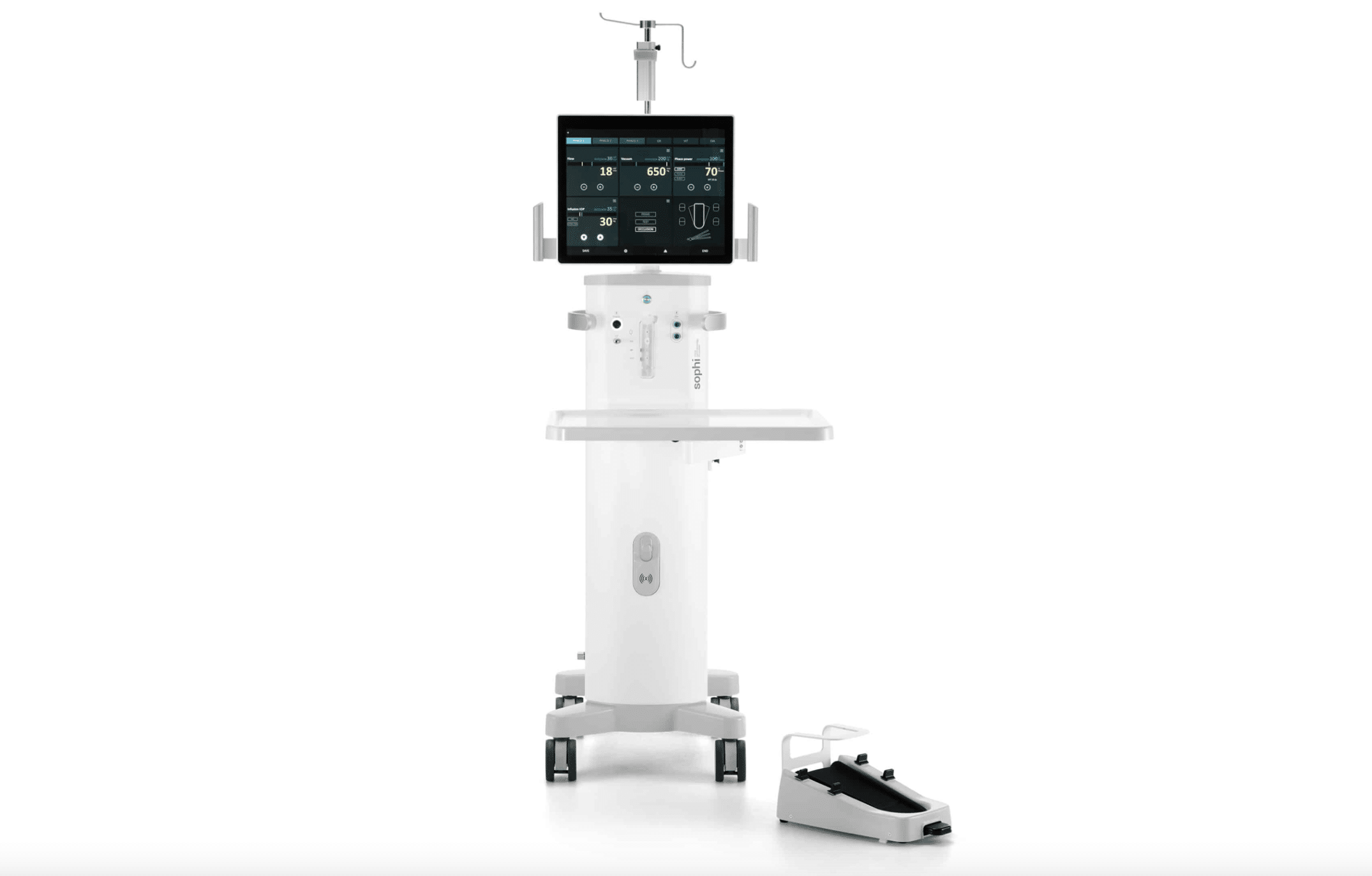Sophi, with a cable-free design, satisfies many requirements of modern day ophthalmic surgeons.